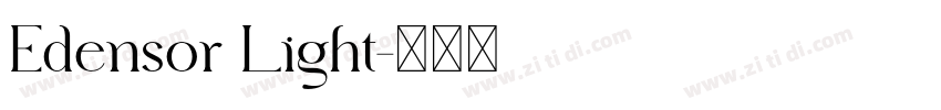 Edensor Light字体转换